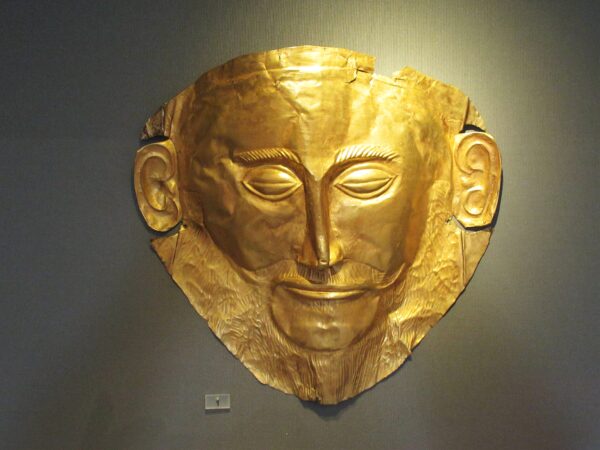 34 2023 Athen Archaeologisches  Nationalmuseum Goldmaske des Agamemnon 600x450 - Griechenland 2023