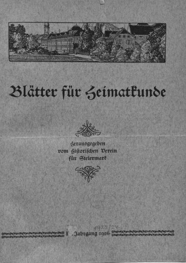 Jahrgang 1 (1923) Blätter Jg1 Titelseite 375x530 - Jahrgang 1 (1923)