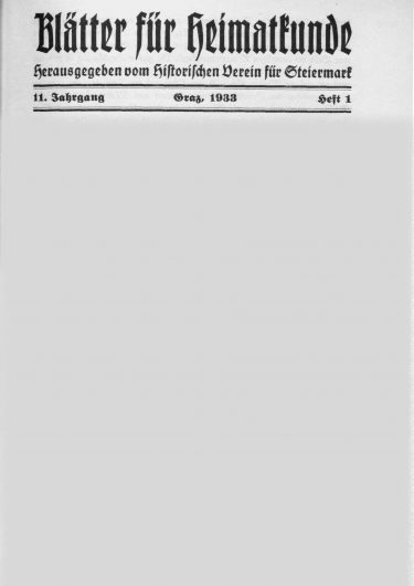 Jahrgang 11 (1933) Blätter Jg11 Titelseite 375x530 - Jahrgang 11 (1933)