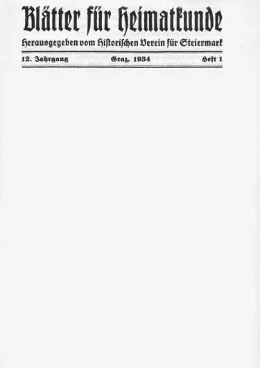 Blätter Jg12 Titelseite 375x530 - Jahrgang 12 (1934)