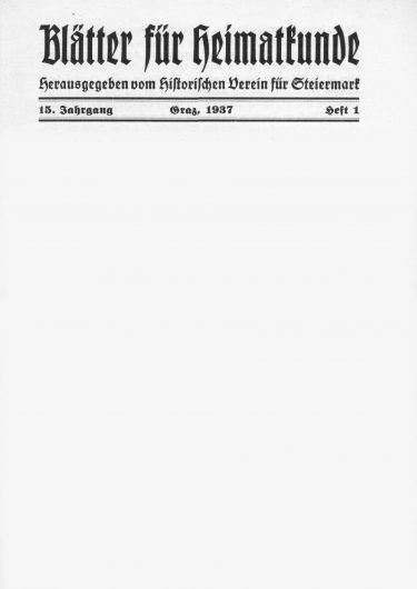 Jahrgang 15 (1937) Blätter Jg15 Titelseite 375x530 - Jahrgang 15 (1937)
