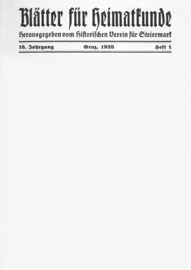 Jahrgang 16 (1938) Blätter Jg16 Titelseite 375x530 - Jahrgang 16 (1938)