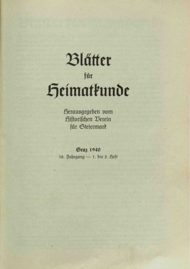 Blätter Jg18 Titelseite 375x530 - Jahrgang 18 (1940)