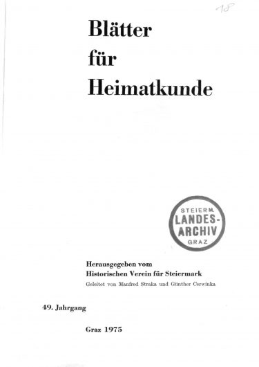 Jahrgang 49 (1975) Blätter Jg49 Titelseite 375x530 - Jahrgang 49 (1975)
