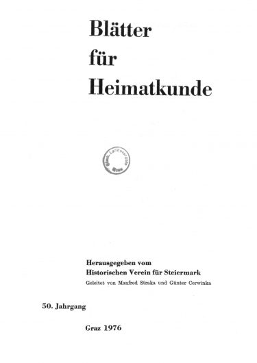 Jahrgang 50 (1976) Blätter Jg50 Titelseite 375x530 - Jahrgang 50 (1976)