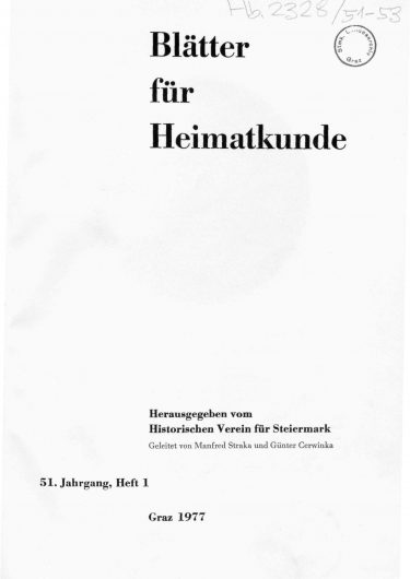 Blätter Jg51 Titelseite 375x530 - Jahrgang 51 (1977)