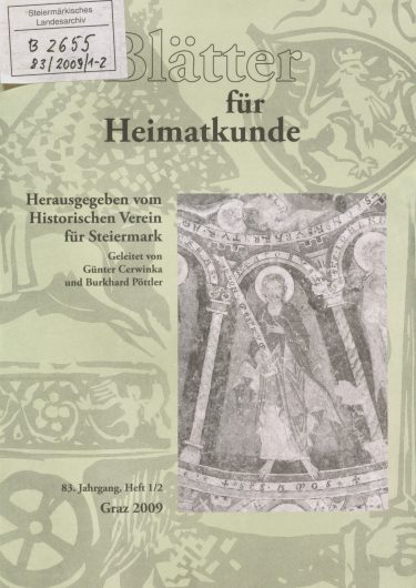 Jahrgang 83 (2009) Blätter Jg83 Titelseite 375x530 - Jahrgang 83 (2009)