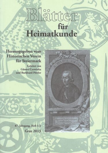 Blätter für Heimatkunde 2013 Blaetter Jg87 12 Titelseite 375x530 - Blätter für Heimatkunde 2013
