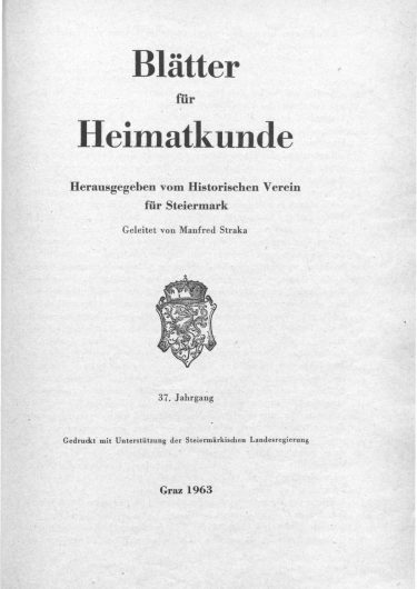 Blätter Jg37 Titelseite 375x530 - Jahrgang 37 (1963)