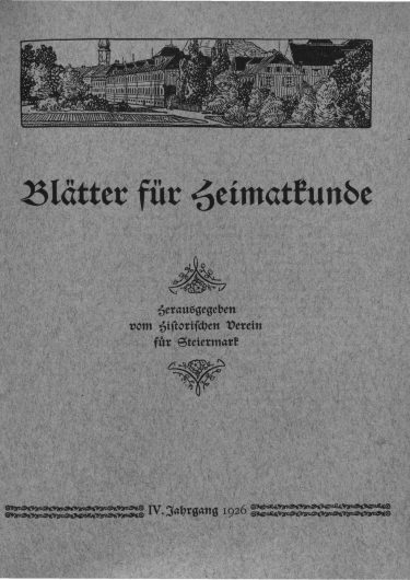 Blätter Jg4 Titelseite 375x530 - Jahrgang 4 (1926)