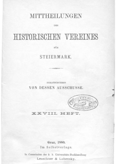 Mittheilungen Heft 28 Titelseite 375x530 - 28. Heft (1880)