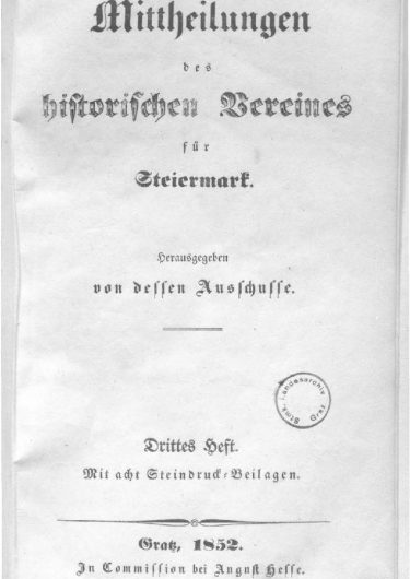 3. Heft (1852) Mittheilungen Titelseite Heft 3 375x530 - 3. Heft (1852)