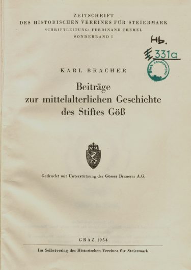 ZHVSt SB1 Titelseite 1 375x530 - Sonderband 1 (1954)