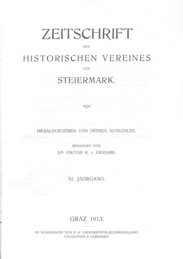 Zeitschrift 11 (1913) Zeitschrift Jahrgang 11 Titelseite 375x530 - Zeitschrift 11 (1913)