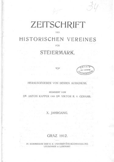 Zeitschrift Jg10 Titelblatt 375x530 - Zeitschrift 10 (1912)