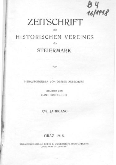 Zeitschrift Jg16 Titelseite 375x530 - Zeitschrift 16 (1918)