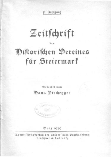 Zeitschrift Jg33 Titelseite 375x530 - Jahrgang 33 (1939/40)