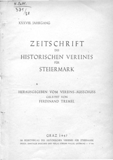 Zeitschrift Jg38 Titelseite 375x530 - Jahrgang 38 (1947)