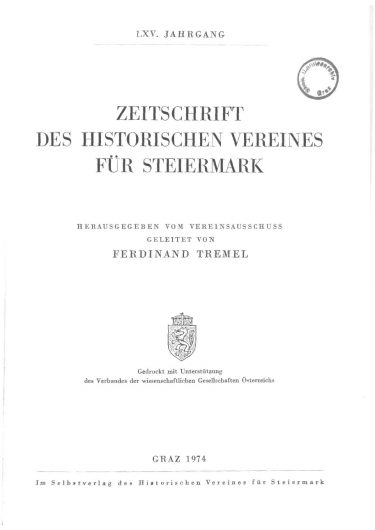 Zeitschrift Jg65 Titelseite 375x530 - Jahrgang 65 (1974)