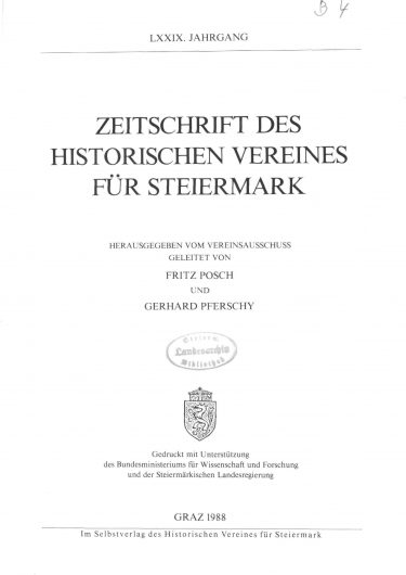Jahrgang 79 (1988) Zeitschrift Jg79 Titelseite 375x530 - Jahrgang 79 (1988)