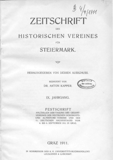 Zeitschrift Jg9 Titelseite 375x530 - Zeitschrift 9 (1911)